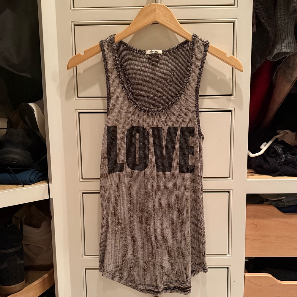 Dylan Charcoal Love Tank Top